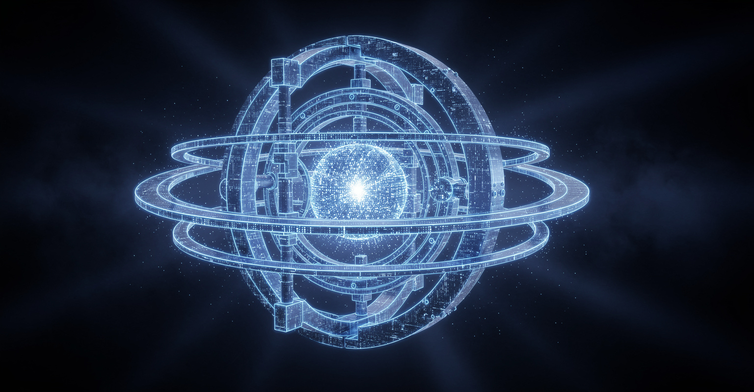 A glowing sovereign vault protecting a core of enterprise data